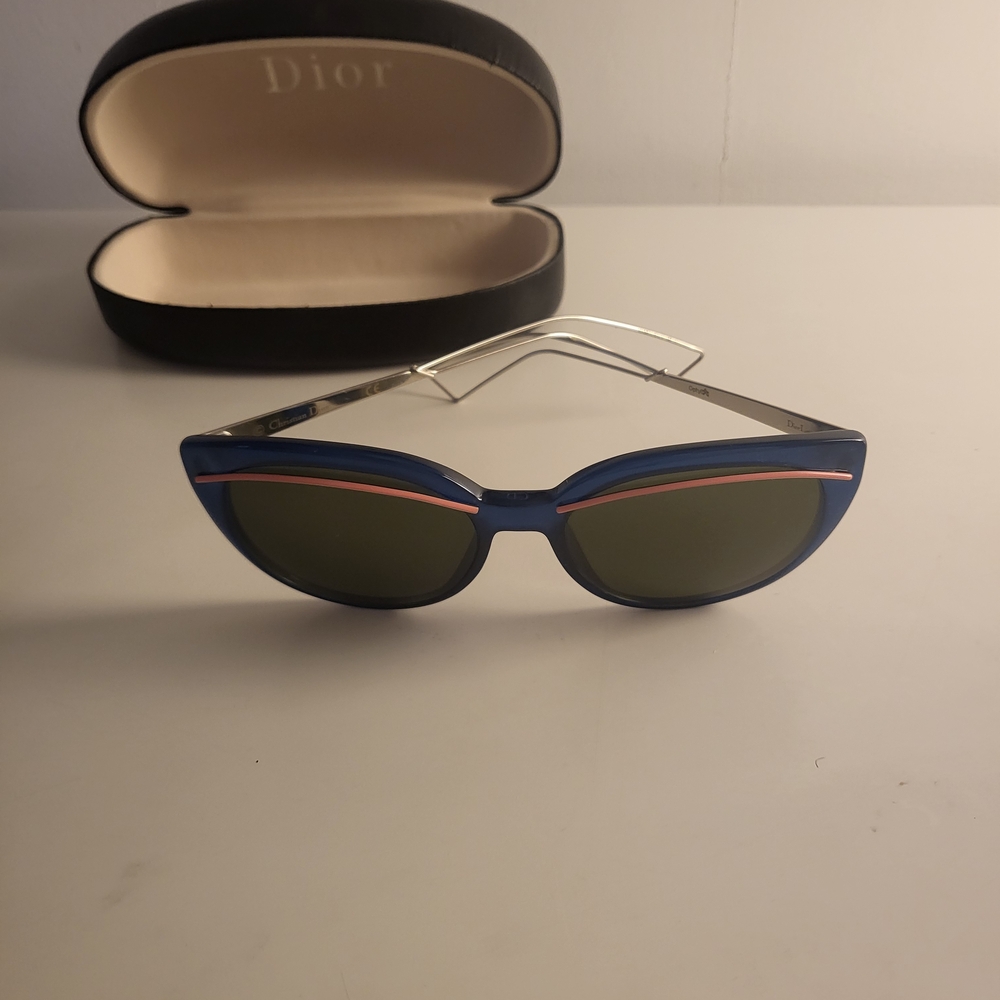 Dior Blue and Pink Cat-Eye Sunglasses